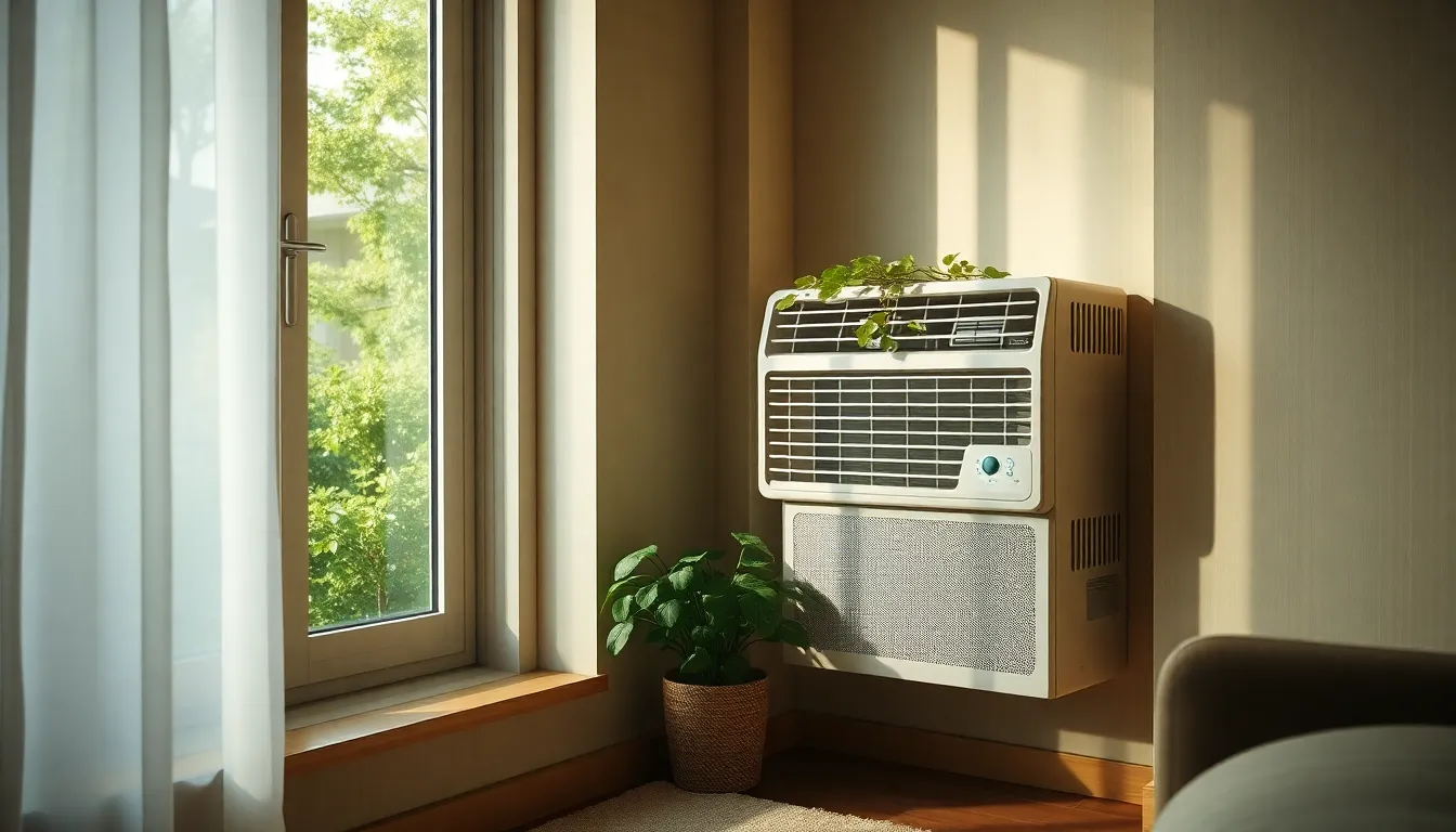 시원하게 냉방 중인 에어컨