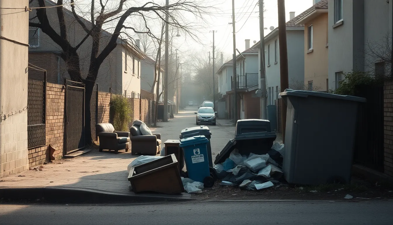 깨끗한 주택가를 위한 쓰레기 분리수거 및 수거 시스템 이미지