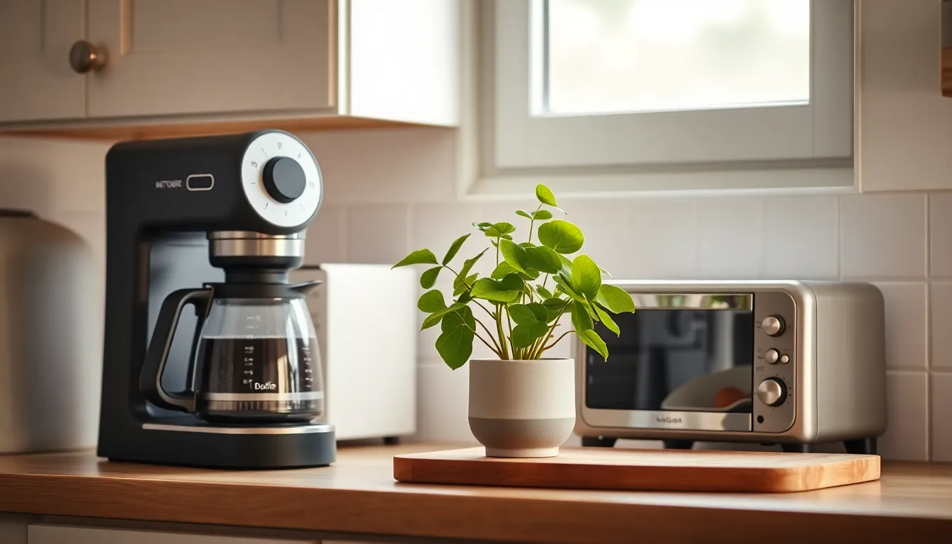 미니멀한 디자인의 스마트 주방 가전