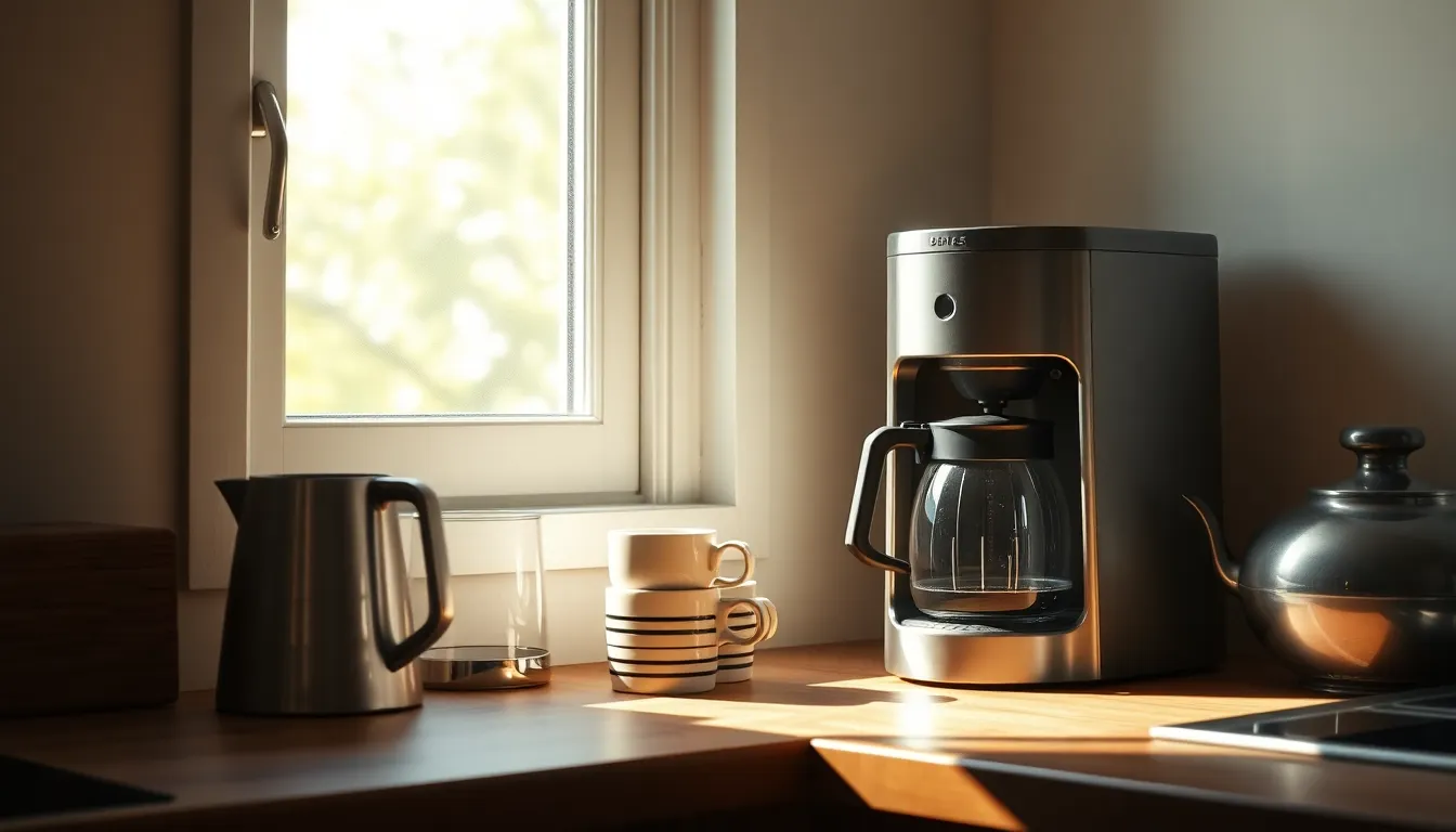 1인 가구를 위한 스마트 에어프라이어 주방 풍경